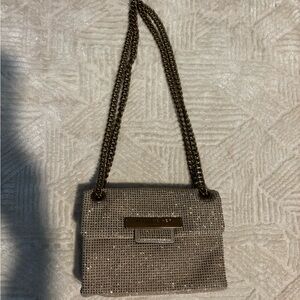 Elegant Beige Chain Strap Bag
